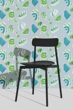 Rouleau de papier peint vert 1 m Mosaïque - Petite Friture