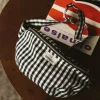 Sac banane en coton vichy noir - Gabrielle Paris