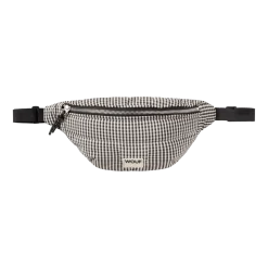 Sac banane en tissu recyclé noir et blanc 33 x 14 x 7 cm Chloe - Wouf
