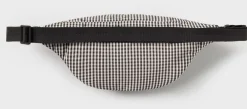 Sac banane en tissu recyclé noir et blanc 33 x 14 x 7 cm Chloe - Wouf