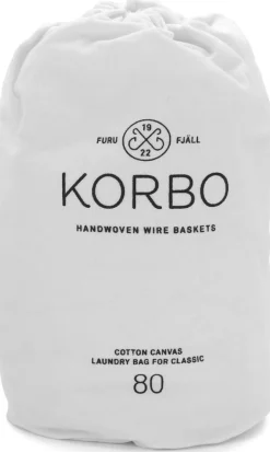 Sac en tissu blanc pour panier 80 L Laundry Bag - KORBO