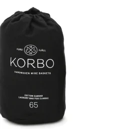 Sac en tissu noir pour panier 65 L Laundry Bag - KORBO