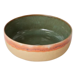 Saladier en grès intérieur vert 25 cm Vaisselle 70's - HKliving