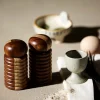 Salière et poivrier en bois d'acacia marron Ras - Nordal