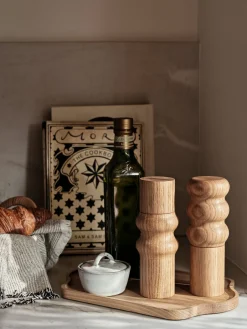 Salière/poivrière en chêne huilé 6x20cm Edgar - Broste Copenhagen