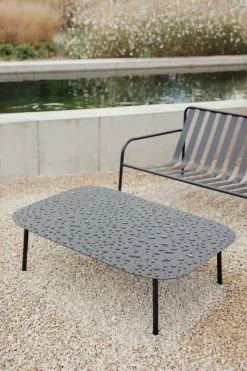 Salon de jardin 4 éléments en acier noir et assise graphite - Metallbude