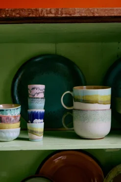 70s ceramics: egg cups vibrance, set of 4