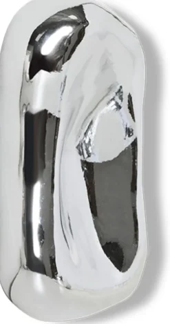 Sculpture en verre chromé 22x14,3x 6,5cm 70's céramique - HKliving