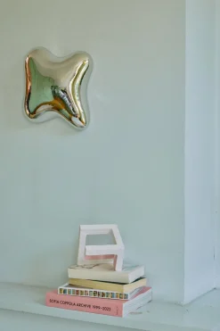 Sculpture murale en verre chrome 28 x 9 x 29 cm Orb - HKLiving