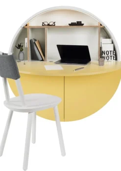 Secrétaire mural jaune et blanc Pill - Emko