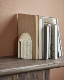 Serre-livres en marbre blanc 14 x 18 cm Ferro - Nordal
