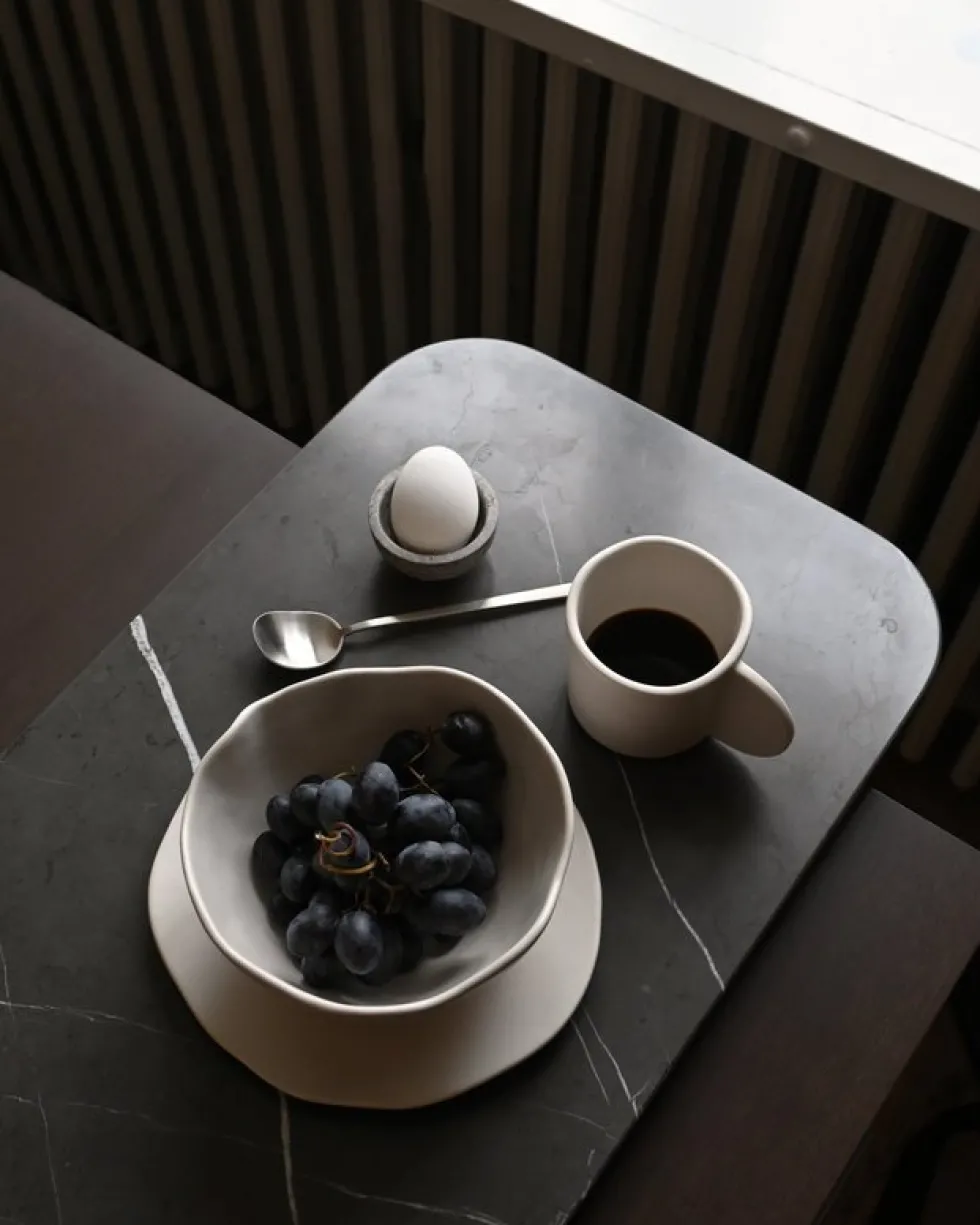 Service petit-déjeuner pour 4 personnes en céramique beige Native - 101 COPENHAGEN