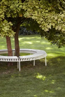 Set de 2 bancs de jardin à 6 pieds en métal vert crème Palissade - HAY