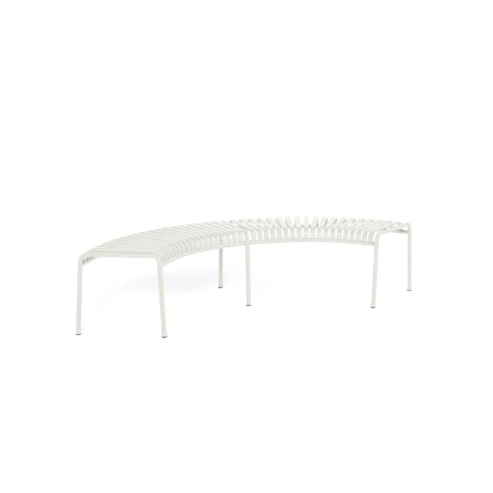 Set de 2 bancs de jardin à 6 pieds en métal vert crème Palissade - HAY