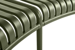 Set de 2 bancs de jardin à 6 pieds en métal vert olive Palissade - HAY