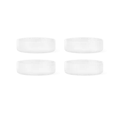 Set de 4 Bols de service en verre givré Ripple - Ferm Living
