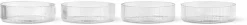 Set de 4 Bols de service en verre transparent Ripple - Ferm Living