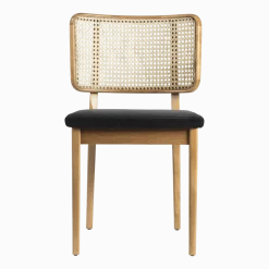 Set de 2 chaises noires en chêne naturel Cannage - RED Edition