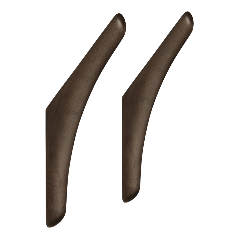 Set de 2 porte-manteaux en acajou massif foncé PI - Ethnicraft Accessories
