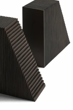 Set de 2 serre-livres en acajou massif foncé Grooves - Ethnicraft Accessories