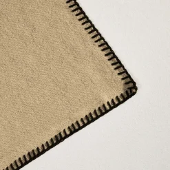 Set De Table Nino Beige Seigle Et Feston Noir - Madura