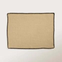 Set De Table Nino Beige Seigle Et Feston Noir - Madura