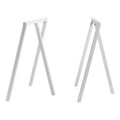 Set de 2 tréteaux en acier blanc Loop Stand - HAY