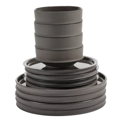 Set de vaisselle 12 pièces en porcelaine slate Dune - Serax