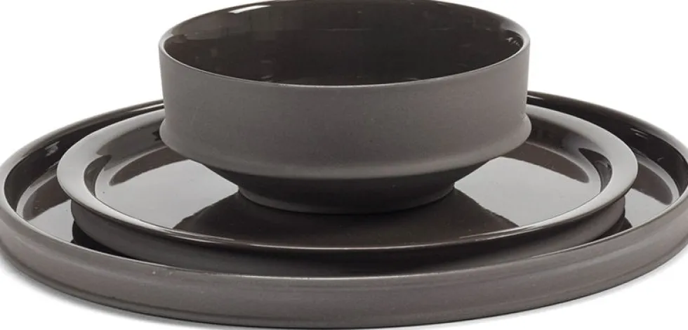 Set de vaisselle 12 pièces en porcelaine slate Dune - Serax
