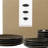Set de vaisselle pour quatre en grès émaillé charbon Nordic Coal - Broste Copenhagen
