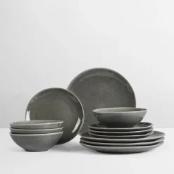 Set de vaisselle pour quatre en grès Nordic Rain - Broste Copenhagen