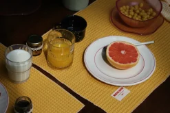 2 sets de table gaufrés moutarde - Maryne Guyot Créations