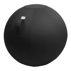 Siège ergonomique en tissu canevas noir 70 cm LEIV - VLUV
