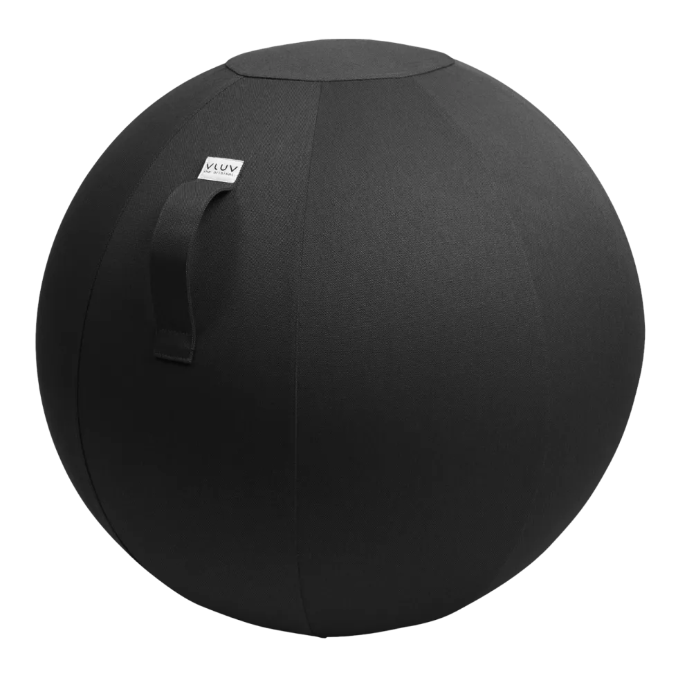 Siège ergonomique en tissu canevas noir 60 cm LEIV - VLUV
