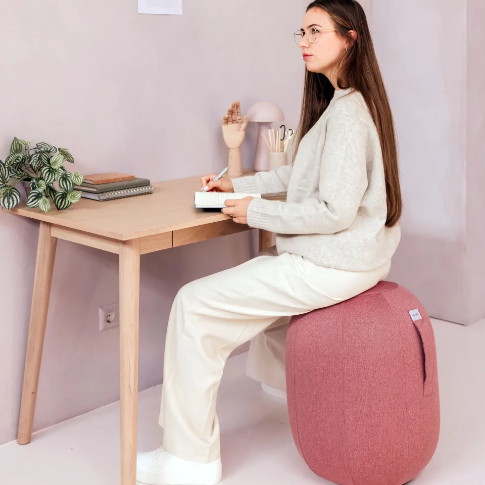Siège érgonomique en tissu rose Kapsul Leiv - VLUV