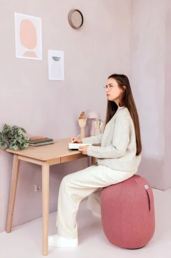 Siège érgonomique en tissu rose Kapsul Leiv - VLUV