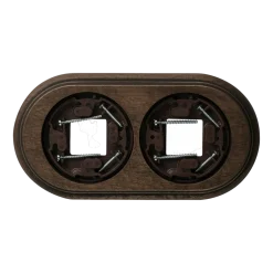 Socle d'interrupteur multifonctionel 2 postes marron Garby - Fontini
