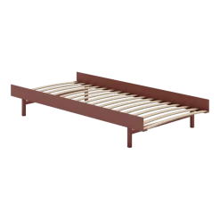 Sommier avec lattes en acier rose 90cm - Moebe