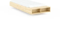Sommier avec rangement en bois de pin naturel 90x200cm Merge - Karup Design