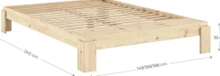 Sommier avec rangement en pin naturel 140x200cm Layers - Karup Design