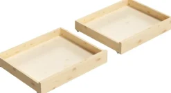Sommier avec 4 tiroirs en pin naturel 160x200cm Kanso - Karup Design