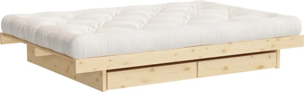 Sommier avec 4 tiroirs en pin naturel 160x200cm Kanso - Karup Design