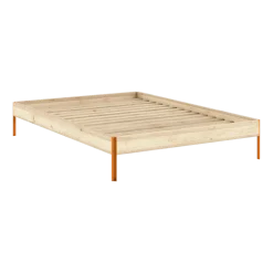 Sommier en acier solar orange et pin raw 140x200cm Core - Karup Design