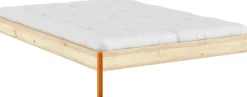 Sommier en acier solar orange et pin raw 140x200cm Core - Karup Design