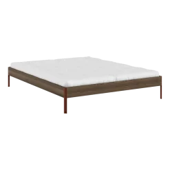 Sommier en acier terra red et pin carob brown 160x200cm Core - Karup Design