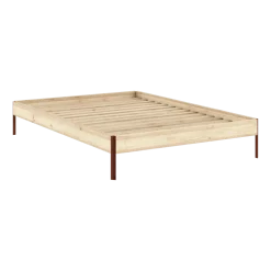 Sommier en acier terra red et pin raw 140x200cm Core - Karup Design