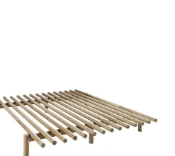 Sommier en bois clair et matelas Comfort naturel 140x200 Pace - Karup Design