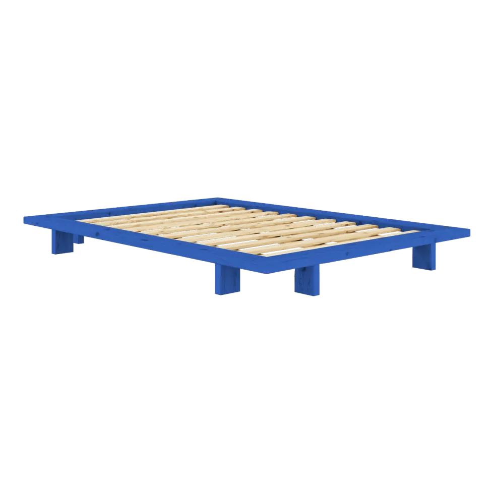 Sommier en bois de pin vivid blue 140 x 200 cm Japan - Karup Design