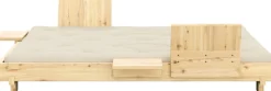 Sommier en bois laqué 160x200cm avec deux dossiers et tables d'appoints Social bed- Karup Design
