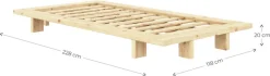 Sommier en pin carob brown 90x200cm Japan - Karup Design